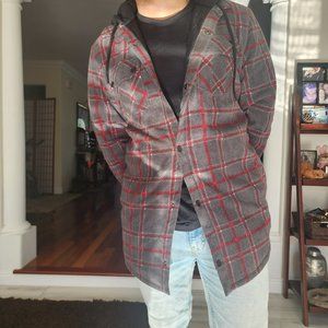 Volcom Hooded Flannel Jacket, insulated/quilted, L